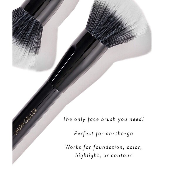 LAURA GELLER BLENDING BEAUTIES 2 PC SET - KABUKI BRUSH & FULL FACE BRUSH - NEW - Picture 4 of 5
